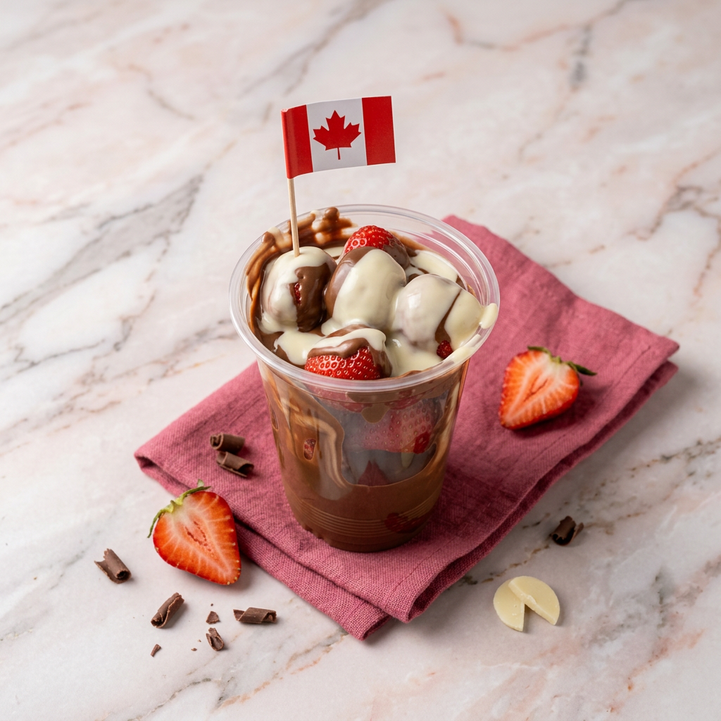 Strawberry Chocolate fruit cup